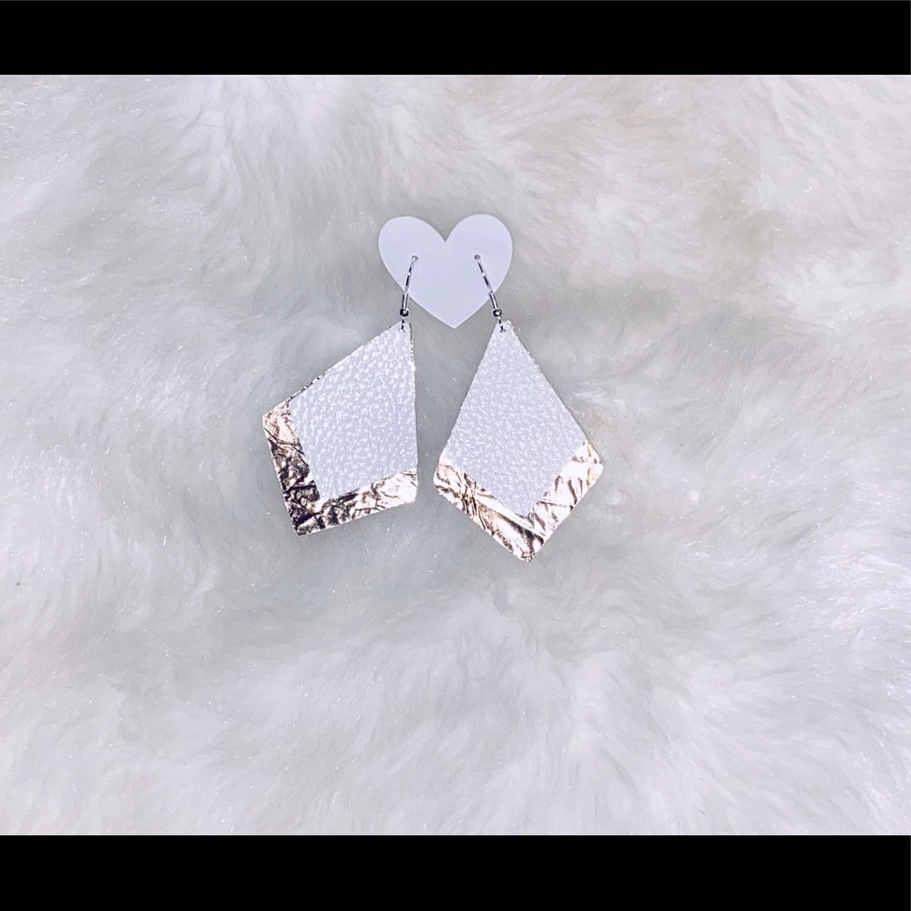 Faux leather earrings